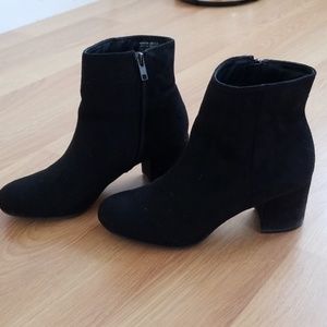 Black Suede Ankle Booties